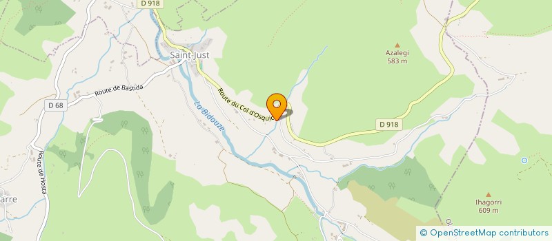 localisation de l'entreprise MADAME MARIE ERDOZAINCY ETCHART  SAINT-JUST-IBARRE