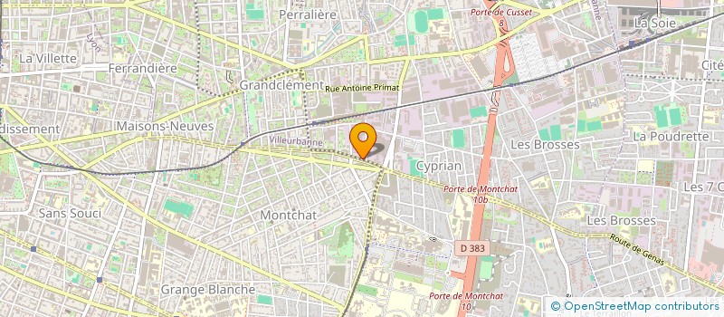 localisation de l'entreprise MADAME MARIE-EVE FONDREVELLE  VILLEURBANNE