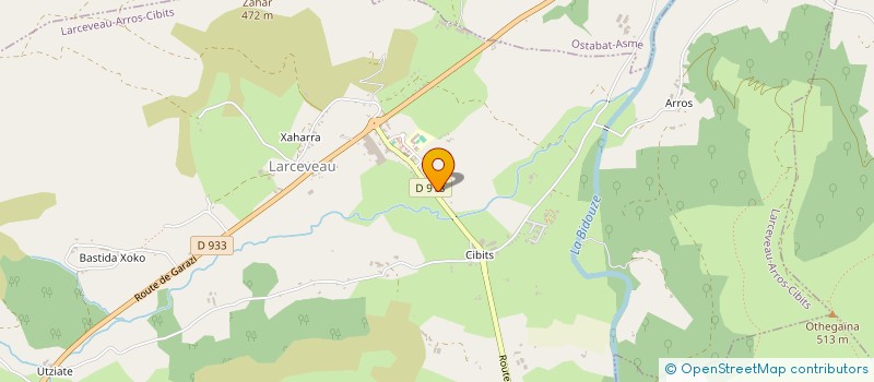 localisation de l'entreprise MADAME MARIE EVELYNE ELISSALDE  LARCEVEAU-ARROS-CIBITS