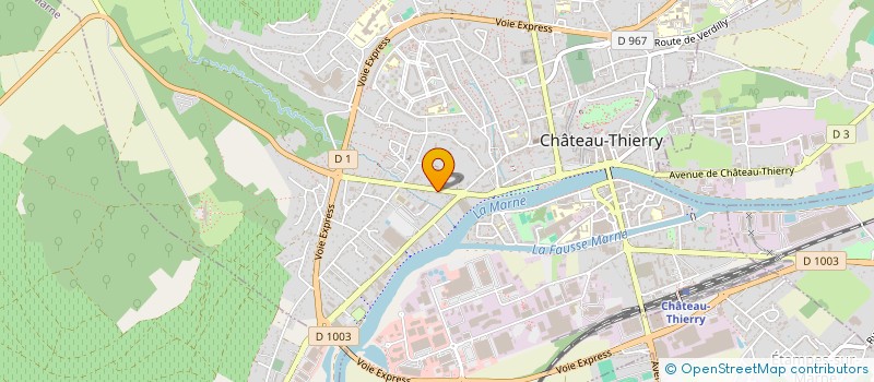 localisation de l'entreprise MADAME MARIE EZELIN à CHATEAU-THIERRY