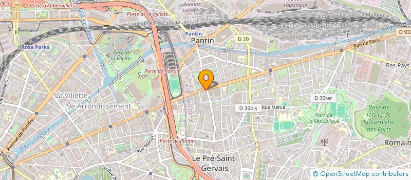 localisation de l'entreprise MADAME MARIE FALET à PANTIN