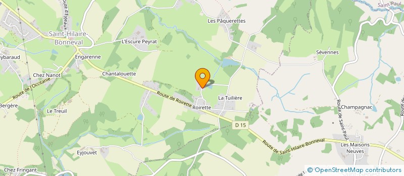 localisation de l'entreprise MADAME MARIE FANTINE TULLET  SAINT-HILAIRE-BONNEVAL