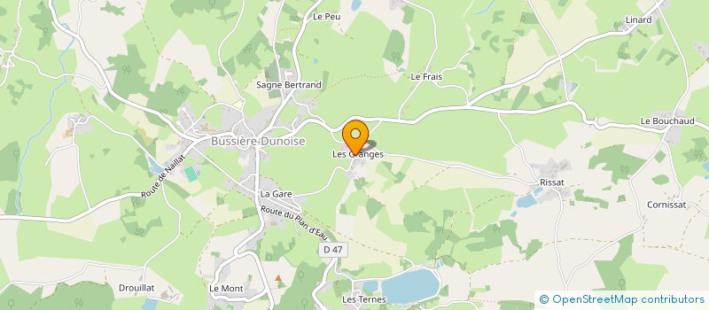 localisation de l'entreprise MADAME MARIE FELIX à BUSSIERE-DUNOISE