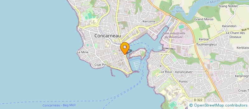 localisation de l'entreprise MADAME MARIE FEUNTEUN  CONCARNEAU