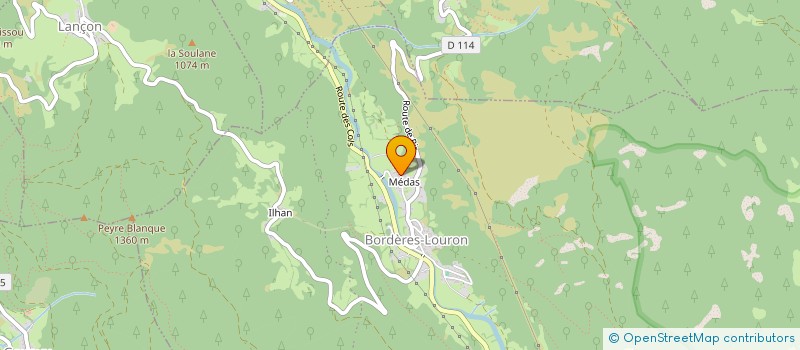 localisation de l'entreprise MADAME MARIE FEVRIER  BORDERES-LOURON