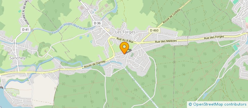 localisation de l'entreprise MADAME MARIE FILLARDET  LES FORGES