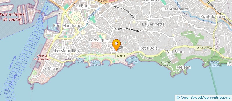 localisation de l'entreprise MADAME MARIE FONDACCI GUILLARME à TOULON