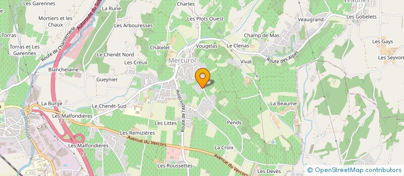 localisation de l'entreprise MADAME MARIE FRANCE BARISON  MERCUROL-VEAUNES