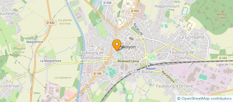 localisation de l'entreprise MADAME MARIE FRANCE BERTIN à NOYON