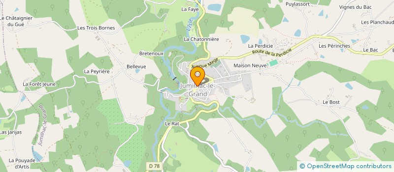 localisation de l'entreprise MADAME MARIE FRANCE BLONDY  JUMILHAC-LE-GRAND