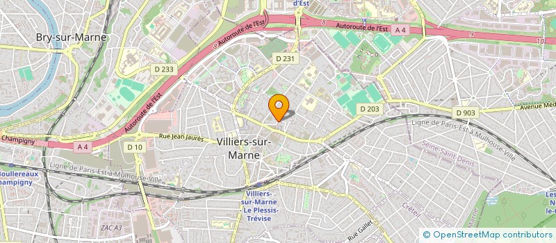 localisation de l'entreprise MADAME MARIE FRANCE BOULARD  VILLIERS-SUR-MARNE