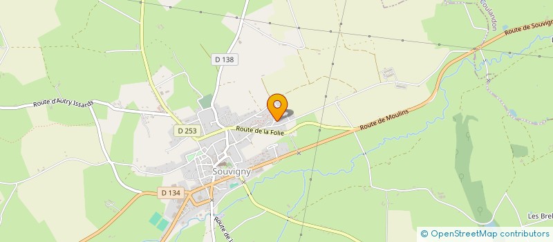 localisation de l'entreprise MADAME MARIE-FRANCE CHAUVIERE  SOUVIGNY