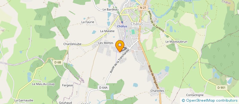 localisation de l'entreprise MADAME MARIE-FRANCE DELANDE à CHALUS