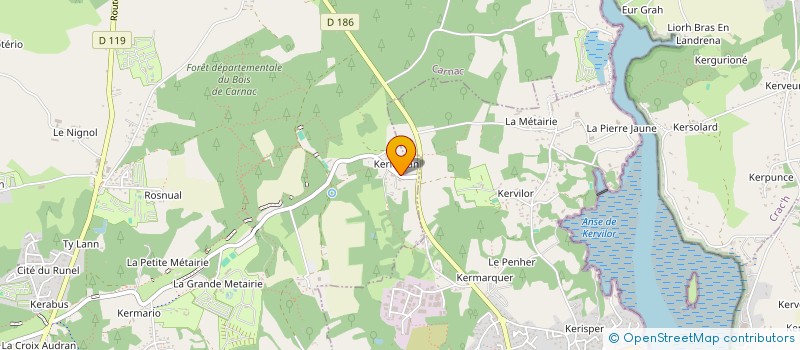 localisation de l'entreprise MADAME MARIE-FRANCE LAMAUD  CARNAC