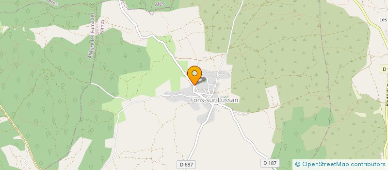 localisation de l'entreprise MADAME MARIE-FRANCE LOMBARDI  FONS-SUR-LUSSAN