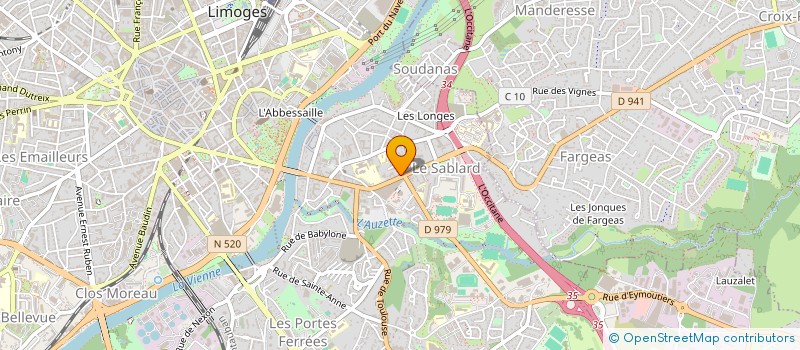 localisation de l'entreprise MADAME MARIE FRANCE MALABARD à LIMOGES