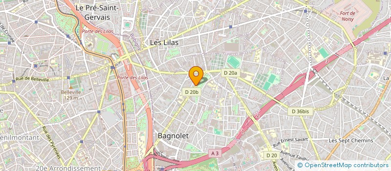 localisation de l'entreprise MADAME MARIE FRANCE MILLACET à BAGNOLET