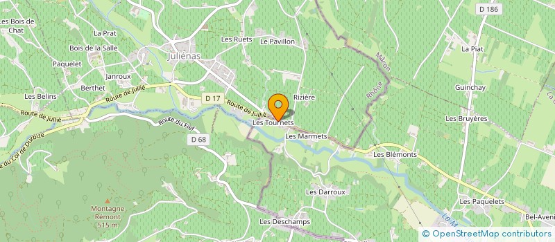 localisation de l'entreprise MADAME MARIE FRANCE MONNET à LA CHAPELLE-DE-GUINCHAY
