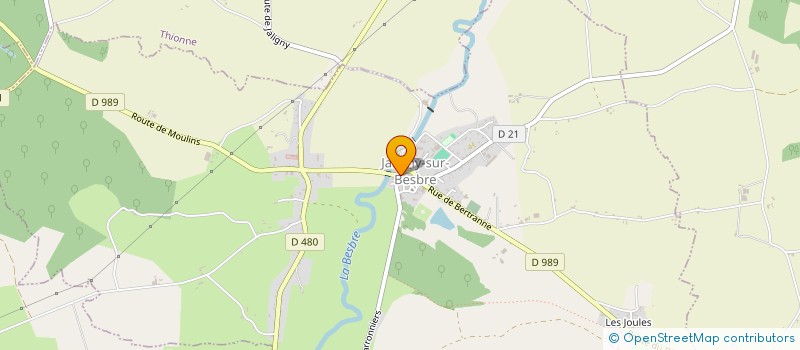 localisation de l'entreprise MADAME MARIE-FRANCE PAUTET  JALIGNY-SUR-BESBRE