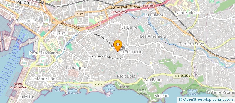 localisation de l'entreprise MADAME MARIE FRANCE REYNAUD  TOULON