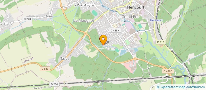 localisation de l'entreprise MADAME MARIE FRANCE TACHON à HERICOURT