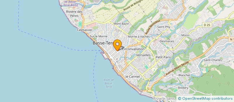 localisation de l'entreprise MADAME MARIE-FRANCE TOUSSAINT  BASSE-TERRE