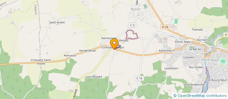 localisation de l'entreprise MADAME MARIE-FRANCOISE CAILLY à PONT-AVEN