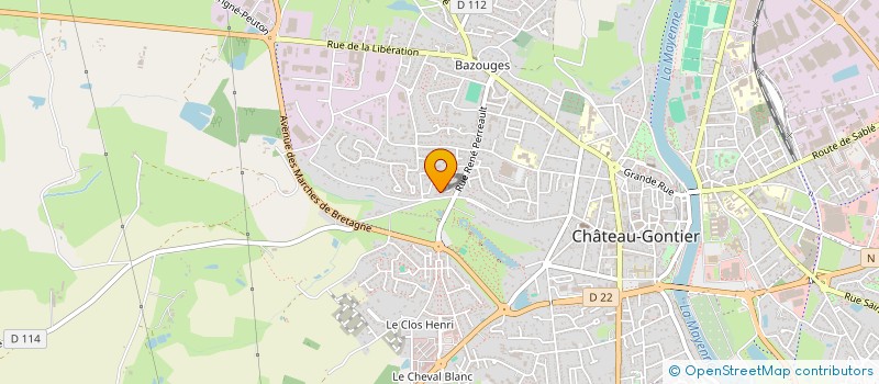 localisation de l'entreprise MADAME MARIE-FRANCOISE CHARTIER à CHATEAU-GONTIER-SUR-MAYENNE