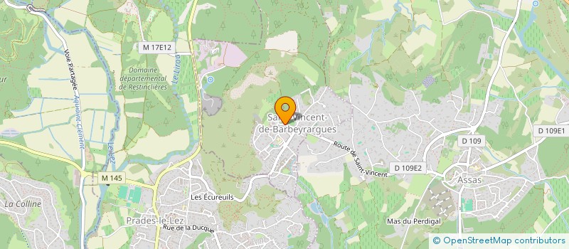 localisation de l'entreprise MADAME MARIE FRANCOISE DAUDE  SAINT-VINCENT-DE-BARBEYRARGUES