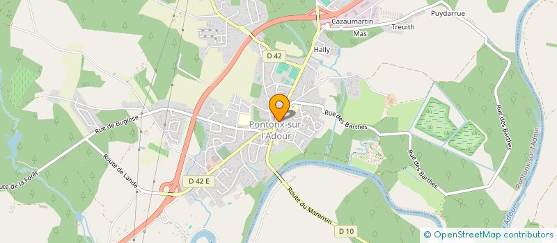 localisation de l'entreprise MADAME MARIE FRANCOISE DUEZ à PONTONX-SUR-L'ADOUR