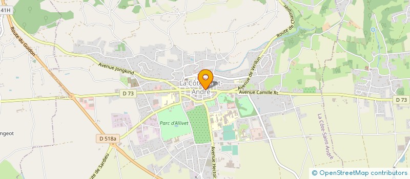 localisation de l'entreprise MADAME MARIE FRANCOISE GINIER-GILLET  LA COTE-SAINT-ANDRE