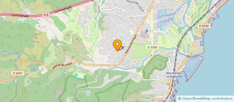 localisation de l'entreprise MADAME MARIE-FRANCOISE GROSS  MANDELIEU-LA-NAPOULE