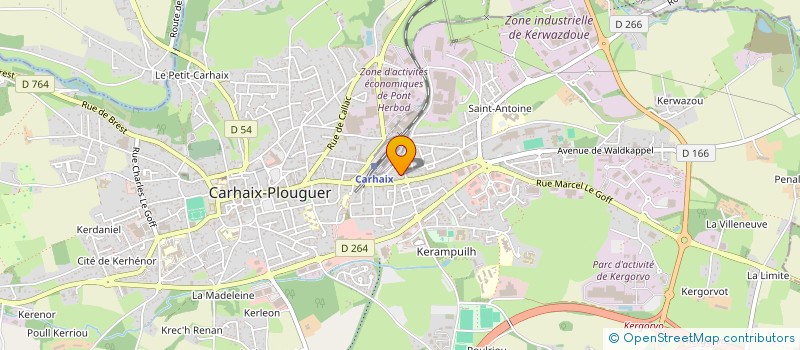localisation de l'entreprise MADAME MARIE FRANCOISE GUEGUEN à CARHAIX-PLOUGUER