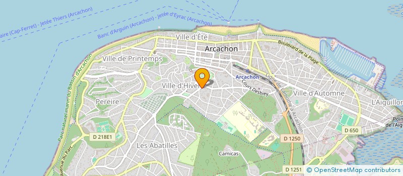 localisation de l'entreprise MADAME MARIE FRANCOISE GUIBERT  ARCACHON