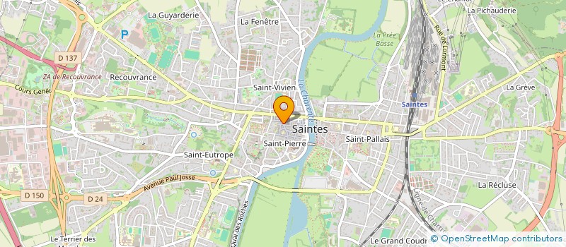 localisation de l'entreprise MADAME MARIE-FRANCOISE MIERGER  SAINTES