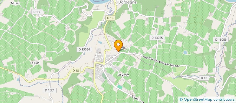 localisation de l'entreprise MADAME MARIE FREDERIQUE SERRE  GENSAC