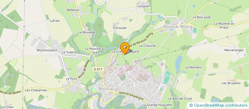 localisation de l'entreprise MADAME MARIE-GABRIELLE DE SAINT VAURY à BOUSSAC