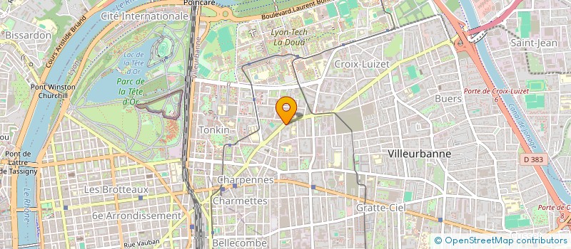 localisation de l'entreprise MADAME MARIE-GABRIELLE DUPORT  VILLEURBANNE