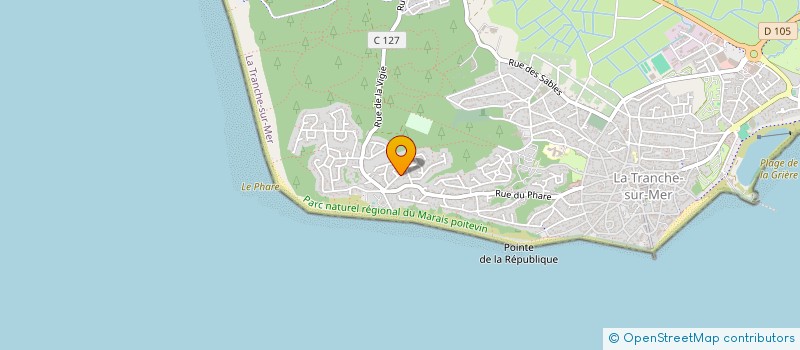 localisation de l'entreprise MADAME MARIE GAIGNET  TRANCHE-SUR-MER (LA)