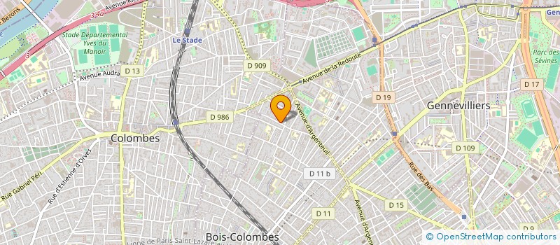 localisation de l'entreprise MADAME MARIE GAMET à BOIS-COLOMBES