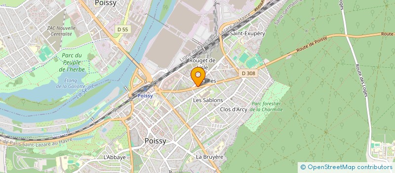 localisation de l'entreprise MADAME MARIE GARAUD  POISSY