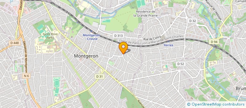 localisation de l'entreprise MADAME MARIE GARNIER  MONTGERON