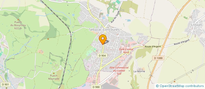 localisation de l'entreprise MADAME MARIE GASC à SEBAZAC-CONCOURES