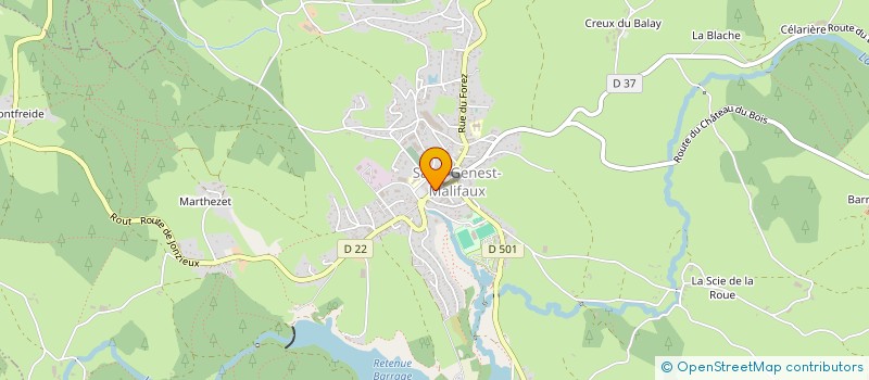 localisation de l'entreprise MADAME MARIE GEORJON  SAINT-GENEST-MALIFAUX