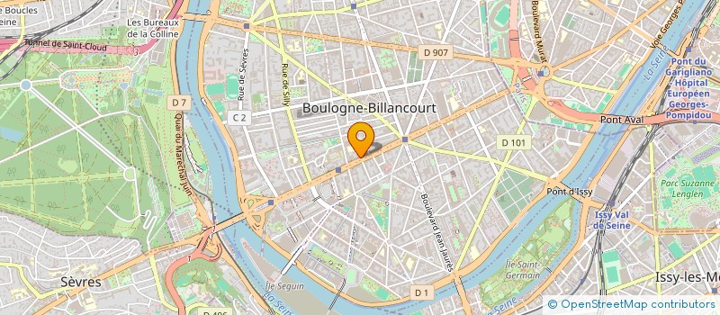 localisation de l'entreprise MADAME MARIE GERAUD DE GALASSUS  BOULOGNE-BILLANCOURT