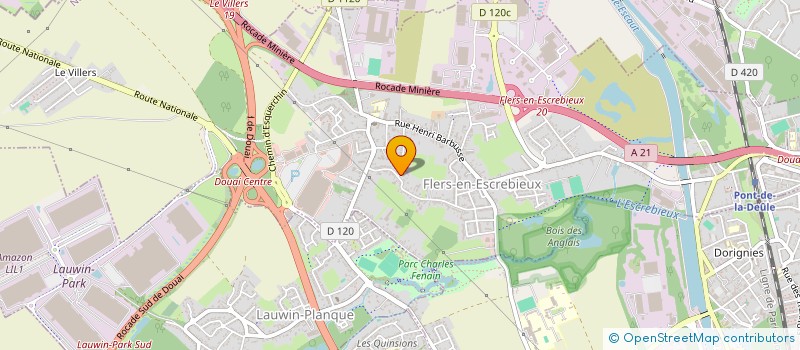 localisation de l'entreprise MADAME MARIE-GERMAINE MANOUVRIER  FLERS-EN-ESCREBIEUX