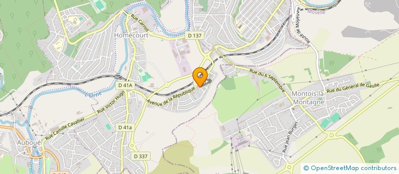 localisation de l'entreprise MADAME MARIE GILLET  HOMECOURT