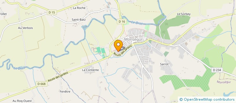 localisation de l'entreprise MADAME MARIE GIRAULT  MONSEGUR