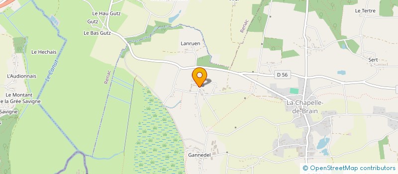localisation de l'entreprise MADAME MARIE GLOUX  LA CHAPELLE-DE-BRAIN
