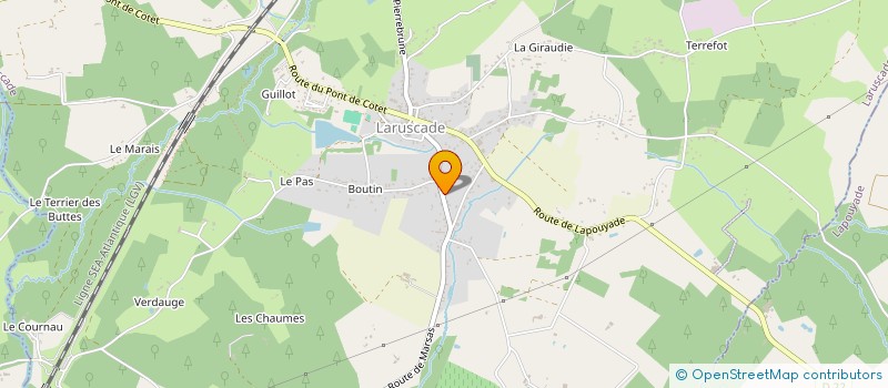 localisation de l'entreprise MADAME MARIE GOUGAUD  LARUSCADE